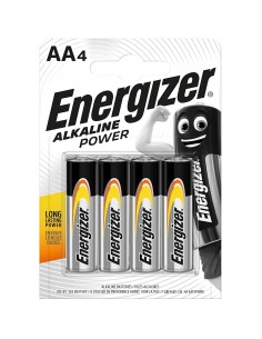 4 Batterie AA Stilo Energizer Alkaline Power LR6 1.5V 2