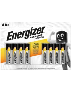 8 Batterie AA Stilo Energizer Alkaline Power LR6 1.5V 2