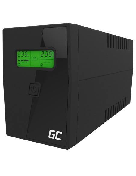 Greencell UPS Gruppo Di Continuità 600VA 2 Schuko UPS01LCD