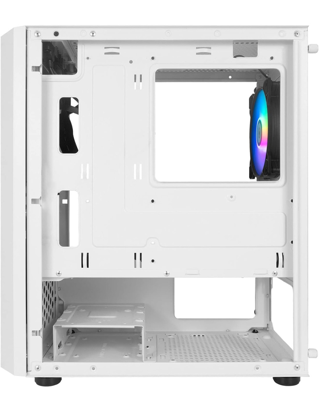 Nuwo Blitz R25 Case Micro-ATX Bianco 3 Ventole RGB Rainbow