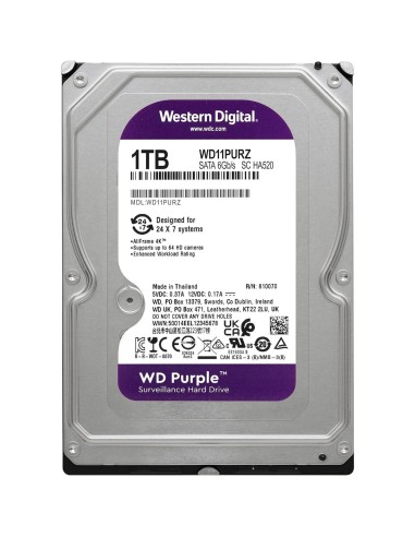 Western Digital WD Purple Surveillance Hard Disk 1TB SATA III 3.5" WD11PURZ
