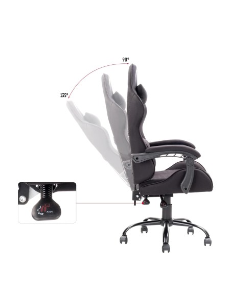 ITEK RHOMBUS FF10 Sedia Poltrona Da Gaming Ergonomica Schienale Reclinabile Nero