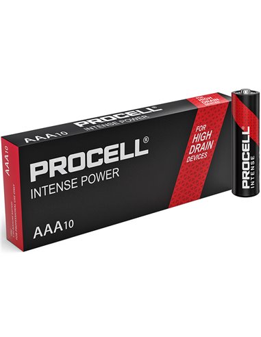 10 Batterie AAA Ministilo Duracell Procell Intense Power LR03 1.5V