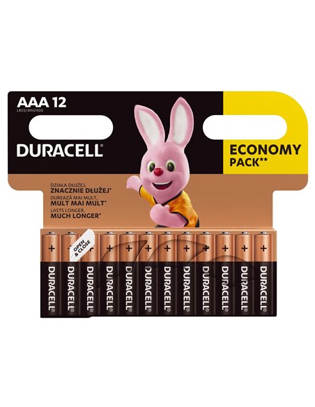 12 Batterie AAA Ministilo Duracell Alkaline LR03 1.5V