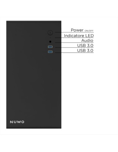 Nuwo Eguera A111 Case Micro ATX Nero...