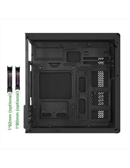 Nuwo Eguera A111 Case Micro ATX Nero con Pannello in Vetro
