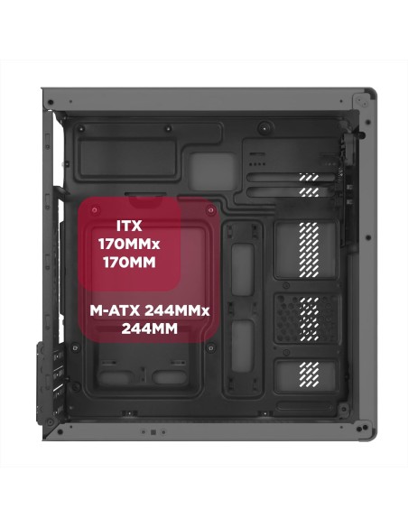 Nuwo Eguera A112 Case Micro ATX Grigio con Pannello in Vetro