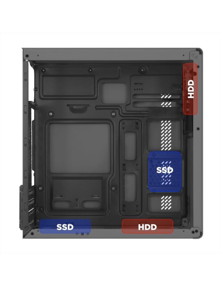 Nuwo Eguera A112 Case Micro ATX Grigio con Pannello in Vetro