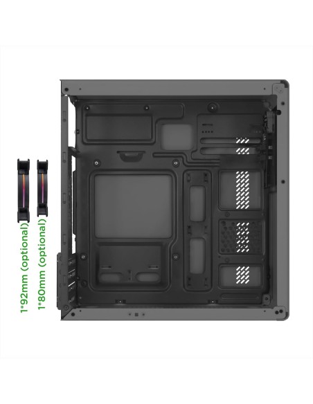 Nuwo Eguera A112 Case Micro ATX Grigio con Pannello in Vetro