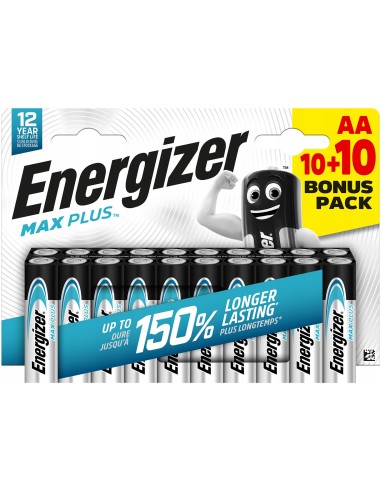 Energizer Max Plus 20 Batterie AA...