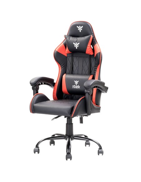 ITEK RHOMBUS PF10 Sedia Poltrona Da Gaming Ergonomica Schienale Reclinabile Nero/Rosso