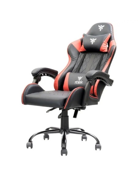 ITEK RHOMBUS PF10 Sedia Poltrona Da Gaming Ergonomica Schienale Reclinabile Nero/Rosso