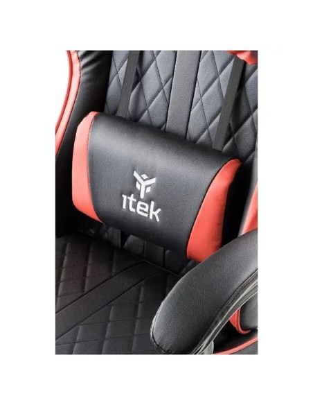 ITEK RHOMBUS PF10 Sedia Poltrona Da Gaming Ergonomica Schienale Reclinabile Nero/Rosso