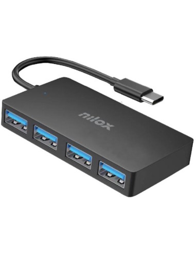 Nilox NXHUBUSC04 HUB 4 Porte USB 3.2...