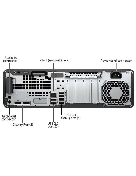 HP EliteDesk 800 G4 SFF PC Computer Intel i7-8700T Ram 16GB SSD 512GB (Ricondizionato Grado A)