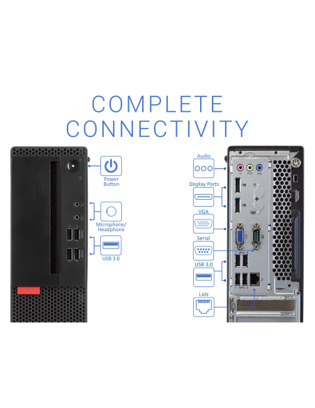 Lenovo ThinkCentre M910S SFF PC Computer Intel i5-6400 Ram 8GB SSD 240GB (Ricondizionato Grado B)