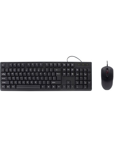 Kit Tastiera Mouse USB KBMOS1 Nero
