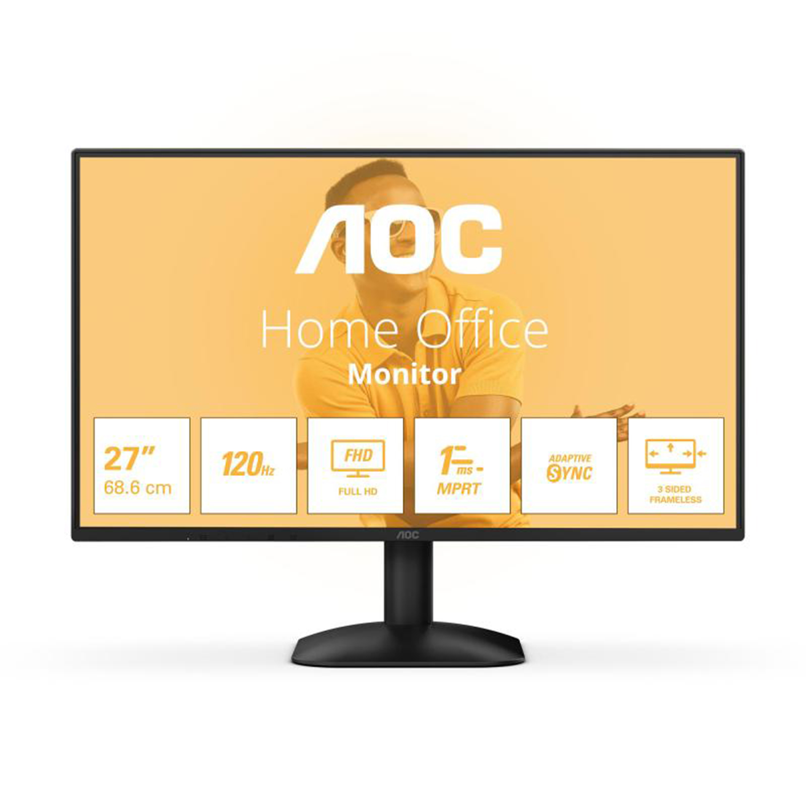 AOC 27B31H Monitor Full HD 27" 120 Hz, 1x VGA, 1x HDMI, IPS, No Altoparlanti