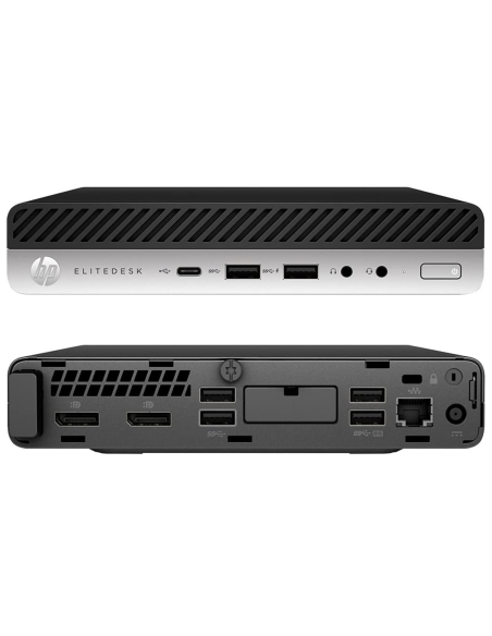 HP EliteDesk 705 G4 Mini PC Computer AMD Ryzen 5 Pro 2400GE Ram 16GB SSD 250GB NVMe (Ricondizionato Grado A)