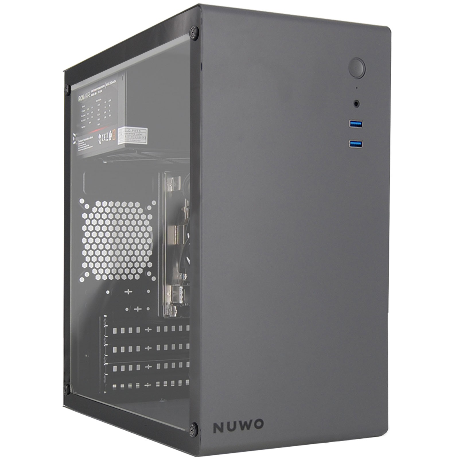 PC Computer Assemblato PRO CPU Intel i7-10700 Ram 32GB SSD 1TB WiFi BT Nero foto 2