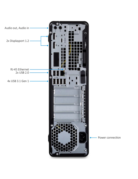 HP EliteDesk 800 G3 SFF Computer Intel i7-6700 Ram 8GB SSD 240GB (Ricondizionato Grado A-)