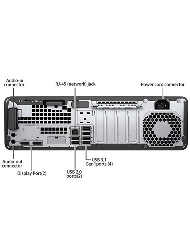 PC Computer Ricondizionato HP EliteDesk 800 G4 SFF Intel Core i5-8400 Ram 8GB DDR4 SSD 240GB Windows 8 COA