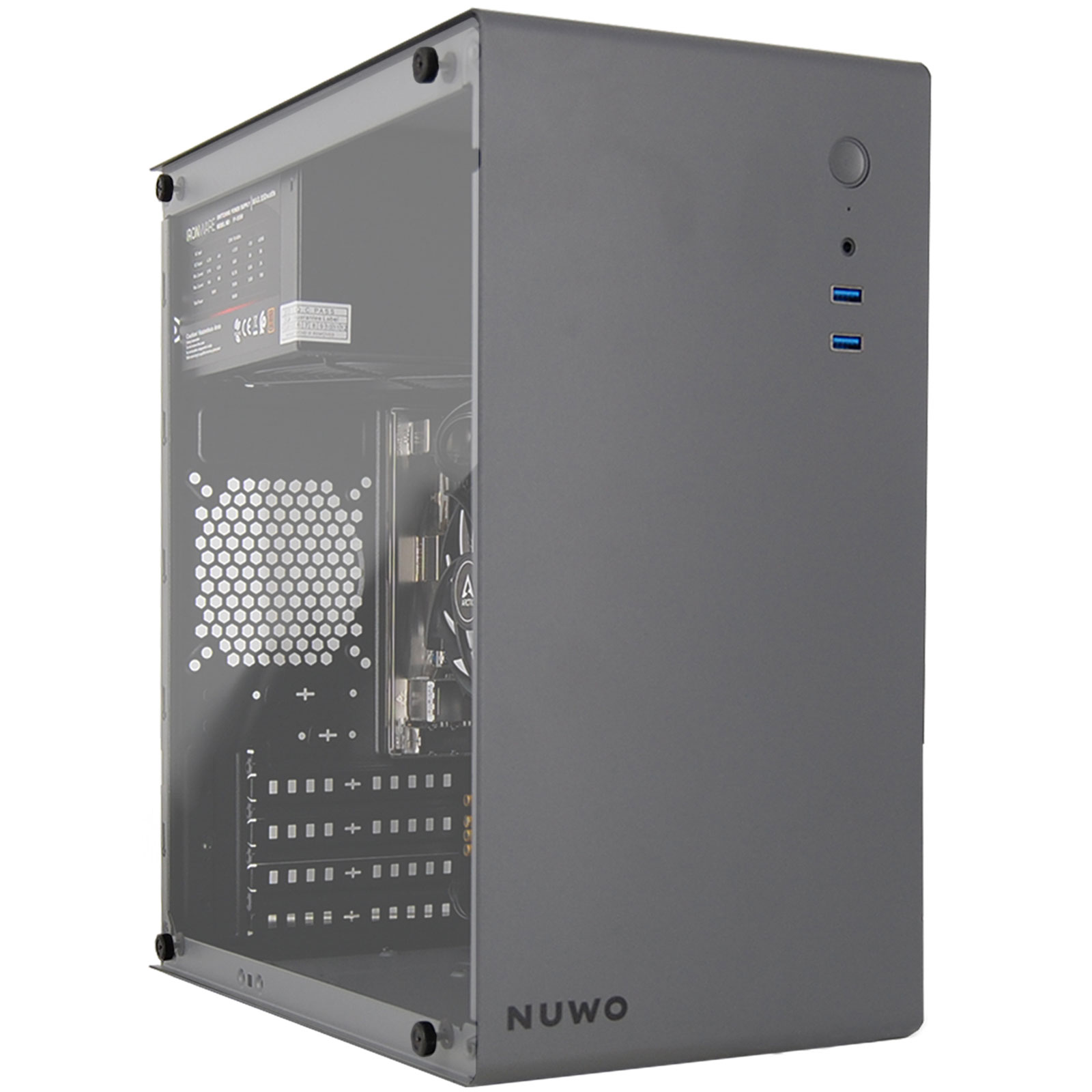 PC Computer Assemblato ELITE CPU Intel i7-12700K Ram 64GB SSD 500GB WiFi BT Grigio foto 6