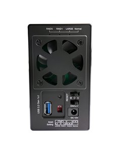 Box Esterno Con 2 Slot Per Hard Disk 3.5" SATA I II III USB 3.2 LC-Power LC-35U3-RAID-2 2