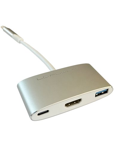 Adattatore HUB Da USB Type-C a USB 3.0 & HDMI LC-Power LC-HUB-C-MULTI-4