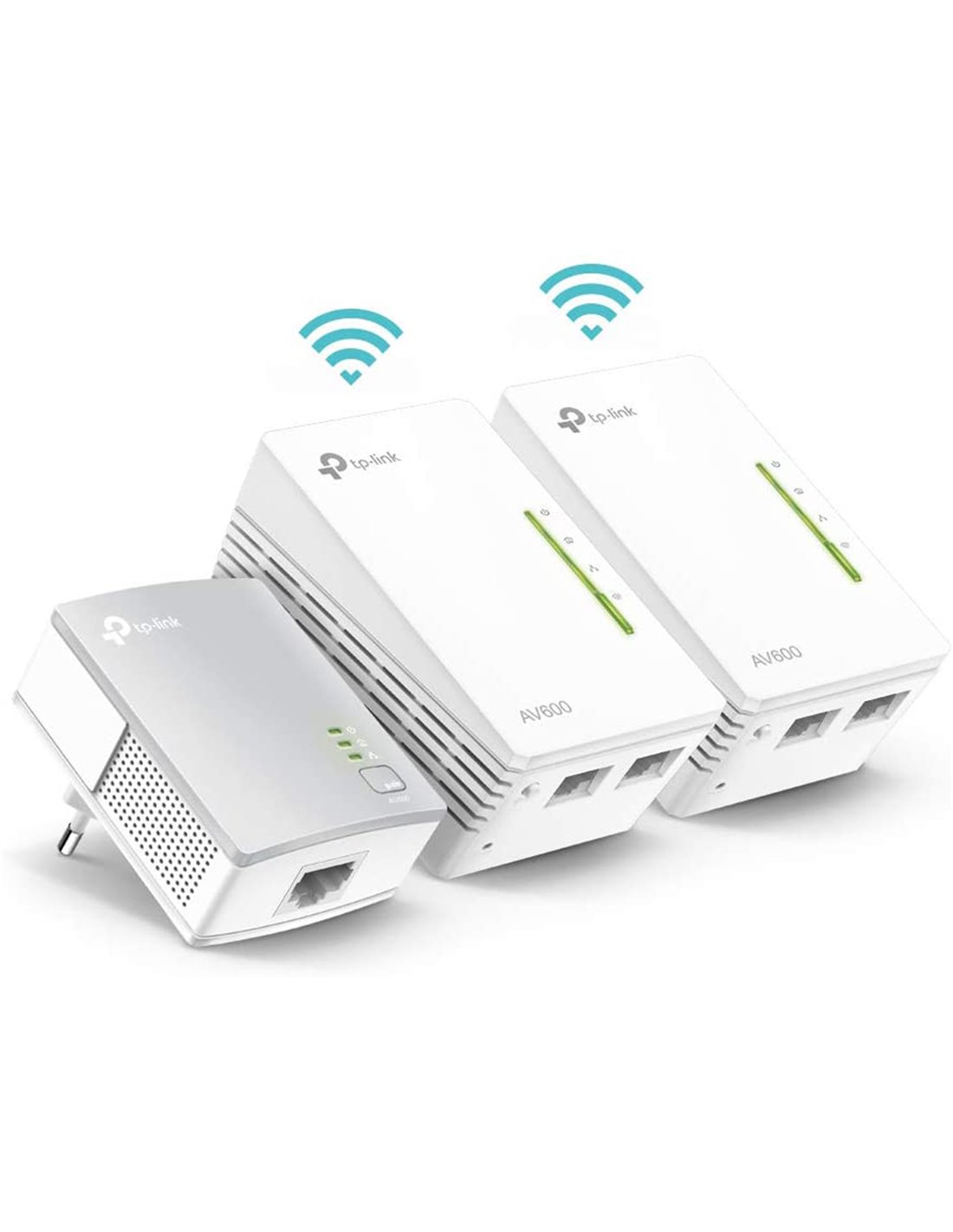 Kit Powerline TP-Link TL-WPA4220TKIT AV600 Ethernet + 2 Extender Wi-Fi 300  Mbps 2.4