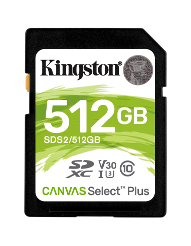 Memoria SD 512GB Kingston Canvas Select Plus UHS-I Classe 10