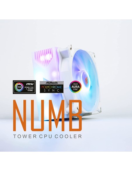 Noua Numb White ARGB Dissipatore per CPU Intel AMD