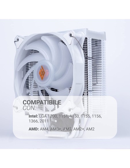 Noua Numb White ARGB Dissipatore per CPU Intel AMD