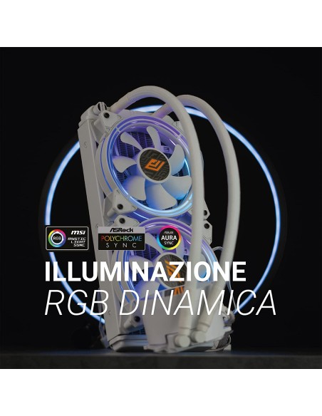 Noua Siberus TR241 White ARGB Dissipatore a Liquido per CPU Intel AMD